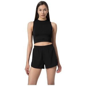 4F T-shirt Fnk F154 Color Deep Black, maat M/L voor dames, Diepzwart, M/L