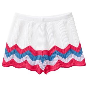 United Colors of Benetton Shorts voor meisjes en meisjes, Wit, 140 cm