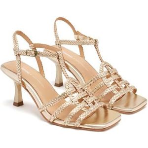 Gioseppo 92241 - Sandalen - Beige - Leer - Vlechtwerk en Dunne Hak