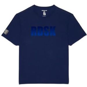 Redskins Velvet Quick T-shirt voor heren, Diepe marine, S