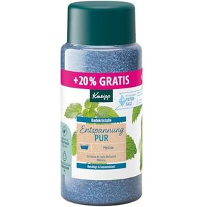 Kneipp Badkristallen ontspanning puur - speciale grootte - met natuurlijk zuiver diepzout van de Saline Luisenhall en etherische olie van Indiase melisse en citroenmelisseextract, gelimiteerde editie,