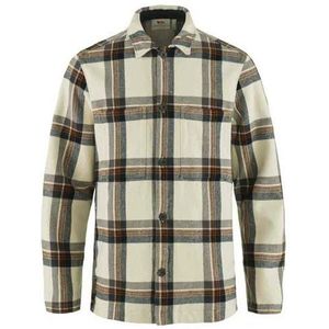 Fjällräven - Singi Flannel - Overshirt - Krijt Wit Donkerblauw - Katoen