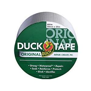 Duck Tape Originele plakband, wit, 50 mm x 25 m Het hoogvaste, waterdichte originele plakband bijv. reparatietape.