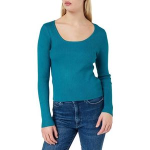 Desires Eanna gebreide trui met lange mouwen, Kristal Blauwgroen, XL