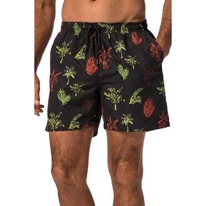 Jay-PI Sports, heren, grote maten, zwemshorts, bloemen, 15 cm zwemshorts, bloemen, 15 cm, zwart, 3XL