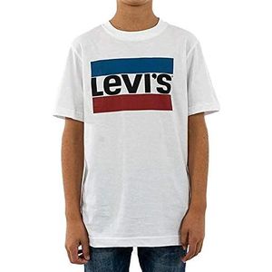 Levi's - Kids Shirt - T-shirt - Blauw/Rood/Zwart/Offwhite - Jersey, Ronde Hals, Logoprint