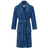 Fleece Badjas - Blauw Geometrisch Patroon - Heren - XXL