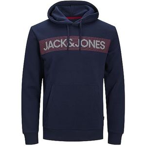 JACK & JONES Capuchontrui met capuchon en, Navy Blazer/Play-3, XS