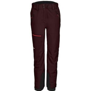 killtec Dames skibroek/functionele broek met randbescherming en sneeuwvanger KSW 49 WMN SKI PNTS, donkerwijnrood, 42, 41985-000