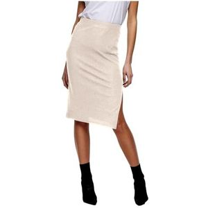 Only Onlemma Slit Skirt JRS Noos Damesrok, Pompsteen/mix, L