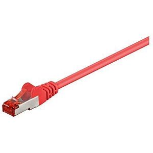 Goobay - CAT6 sFTP Kabel - 1 Meter - Rood - Dubbel Afscherming