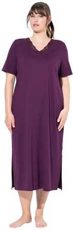 Chemise de Nuit - Rood - Met Broderie Perforée - Dames - Modal