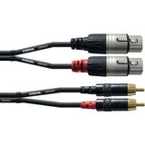 CORDIAL Dubbele XLR-aansluiting/RCA audiokabel 3 m