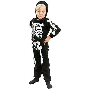 Boland 78113 - kostuum skelet boy voor kinderen van 3-4 jaar, kinderkostuum voor carnaval en Halloween, carnavalskostuum voor meisjes en jongens