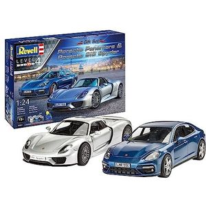 1:24 Revell 05681 Porsche (2 Cars!) - Gift Set Plastic Modelbouwpakket