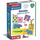 Clementoni Klassieke Educatieve Spellen, Domino Cijfers en Dieren, 3-5 jaar - 56045