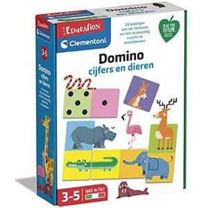 Clementoni Klassieke Educatieve Spellen, Domino Cijfers en Dieren, 3-5 jaar - 56045