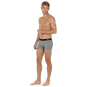 Hom Boxer Comfort oudejaarsavond boxershorts, nauwsluitend, micropatroon, zwart, grijs, wit, 2XL heren, Micro-motief, zwart, grijs, wit, XXL