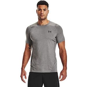 Under Armour UA HG Armour Fitted SS Herenshirt, korte mouwen, nauwsluitend functioneel shirt, sneldrogend, licht T-shirt