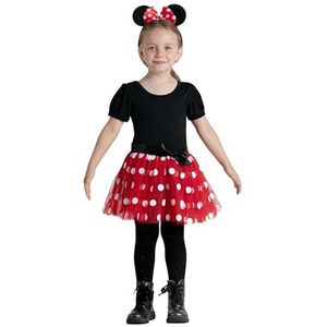 Polka Dots Mouse disguise fancy dress girl (One size 3-6 years) with tiara with ears
