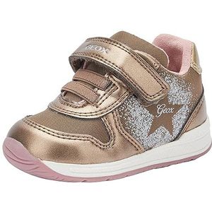 Geox B Rishon Girl A Sneakers voor meisjes, donker beige goud, 25 EU