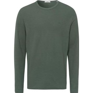 BRAX Heren Style Timon Cotton Blend Structure Soft Jersey-kwaliteit shirt met lange mouwen, Agave, XXXL, Agave, 3XL