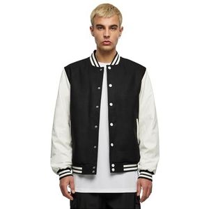 Build Your Brand Oldschool College Jacket Herenjas, zwart/wit, L