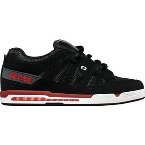 Globe Optie GBOPTION Unisex - Sportieve sneakers voor volwassenen, zwart zwart houtskool rood 10014, 40.5 EU