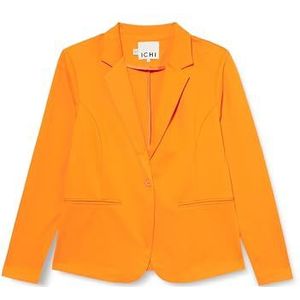 ICHI IHKATE BL Damesblazer, korte blazer, jas, eenknoops-blazer met stretch en reverskraag, 161356/Persimmon Orange, XXL