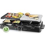 Emerio RG-126708 - Raclette - Grill Plaat - Steen - 8 Pannetjes - Regelbare Thermostaat