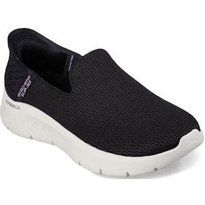Skechers Hands Free Slip-ins Go Walk Flex-relish Instappers voor dames, Zwart/Wit, 39.5 EU