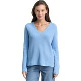 Tom Tailor - Regular Fit - Gebreide Pullover - V-hals - Lange Mouwen - Puur Katoen