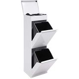 ARREGUI - Top CR221-B - Afval- en Recyclingbak - Wit - Staal - 2 x 17 L