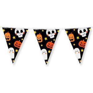 PD-Party 7031081 Feest Bunting - Halloween, Veelkleurig, Folie, Decoratie Vlaggen, Driehoekig, 1000cm Lengte x 30cm Breedte x 0.1cm Hoogte