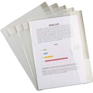 Tarifold Fr 510711 documentenmappen, A4, kunststof, transparant, 5 stuks