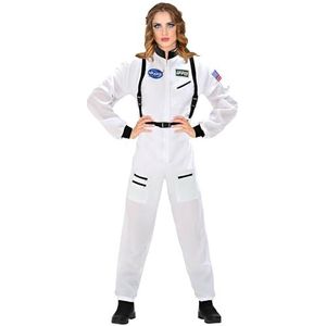 Widmann - Kostuum astronautin, ruimtepak, wit, overall, ruimtevaarder, carnavalskostuum