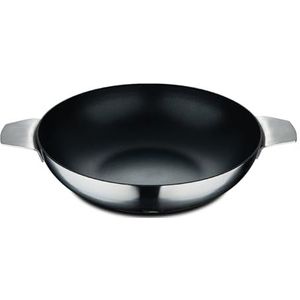 MasterPro Sigma Wok zonder deksel, 28 cm, 9,23 l, roestvrij staal, Swiss Crystals keramische coating, lange handgreep, geschikt voor alle warmtebronnen, handwas aanbevolen