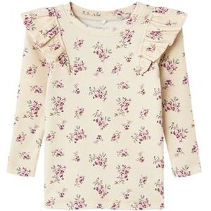 NAME IT Meisjes Nmfrline Ls XSL Top Shirt met lange mouwen, zoemer zand, 98