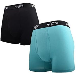 BILLABONG Basic katoenen boxershort voor heren, Zwart/Aqua (2 stuks), M