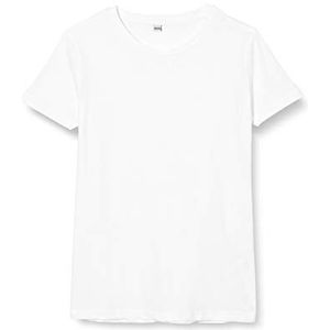 Build Your Brand T-shirt voor meisjes met korte mouwen, wit, 122/128 cm