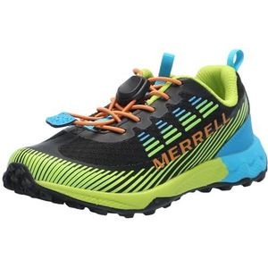 Merrell Agility Peak Sneakers voor kinderen, uniseks, zwart/citroen/cyaan/oranje, 43 EU