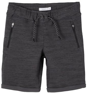 NAME IT KIDS Gemêleerde Sweatshort Scott Antraciet