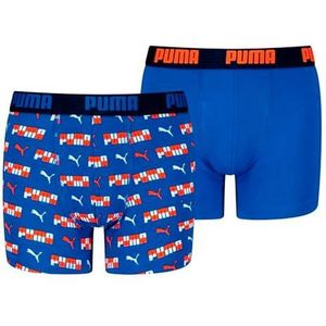 PUMA Boxershorts ondergoed unisex kinderen en jongens, Blauw, 122-128