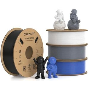 Creality Hyper PLA-filament 1,75 mm, 30-600 mm/s High Speed 3D-printerfilament, dimensionale nauwkeurigheid +/-0,02 mm, geschikt voor de meeste FDM 3D-printers, 4 stuks spoel van 1 kg, zwart-wit en