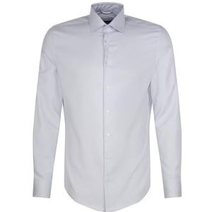 Seidensticker Zakelijk overhemd voor heren, slim fit, strijkvrij, kent-kraag, lange mouwen, 100% katoen, lichtblauw, 38