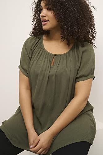 KAFFE - CURVE - Blouse - Olijfgroen - Klassieke Blouse