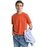 GANT - T-shirt - Oranje - Effen - Kwartmouw
