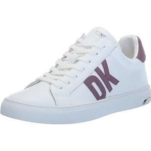 DKNY Abeni-Lace Up Sneakers voor dames, wit/mauve, 37 EU, White Mauve, 37 EU