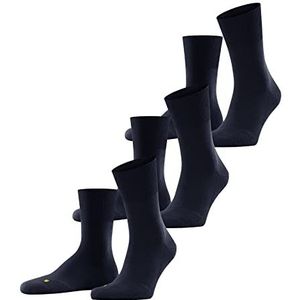 FALKE Uniseks-volwassene Sokken Run Multipack U So katoen eenkleurig 3 paar, Blauw Marine 6120, 44-45
