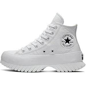 Converse Chuck Taylor All Star Lugged 2.0 leren sneakers voor heren, White Egret Black, 48 EU